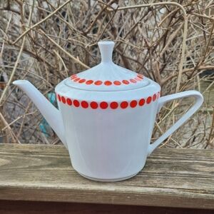 Northland Polka Dot Teapot Hungary Red And White